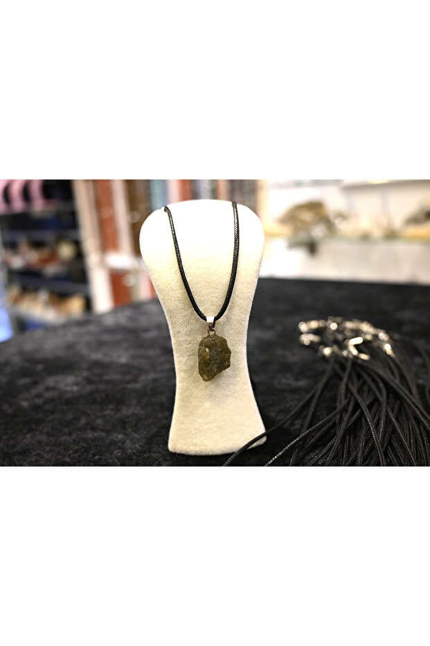 LABRADORİT HAM TAŞ KOLYE - 1