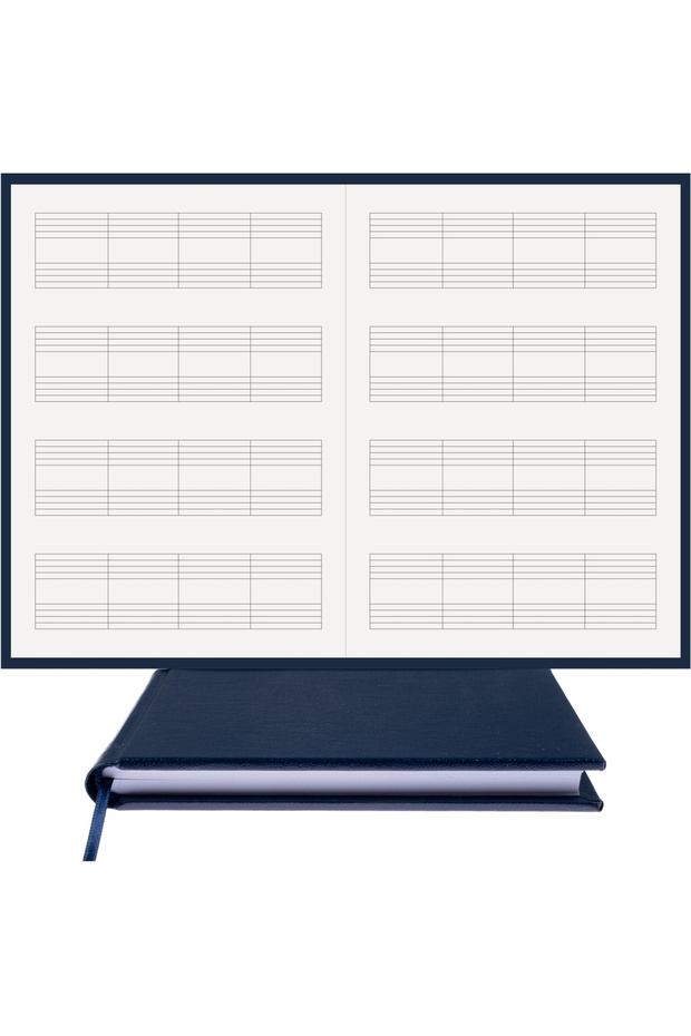 Piano Notepad (KEY-FREE CUT STRIP 4 PIECES) 100% Handmade, Hand Stitched - Thermo Leather Skin (A/5)