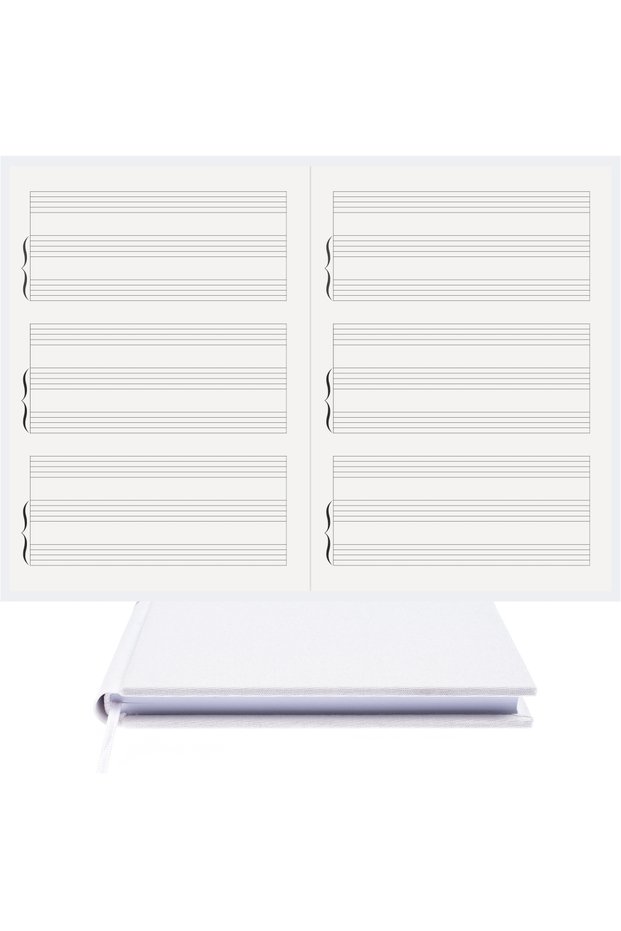 Piano Notepad (KEY-FREE THREE PORTE) 100% Handmade, Hand Sewing (THREAD SEWING) Fabric Hardcover (A/5)