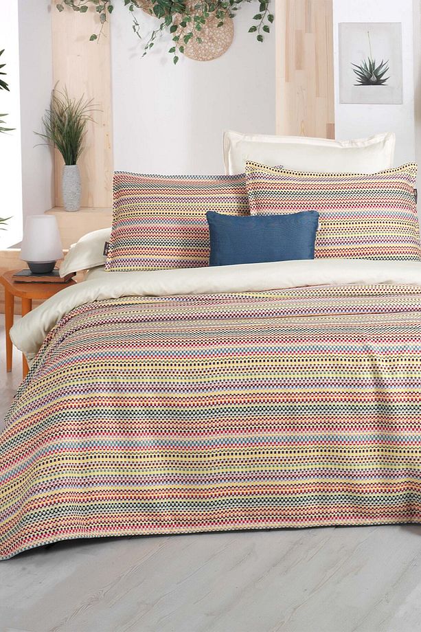 Norita Multicolour Çift Kişilik Yatak Örtüsü Seti - 1