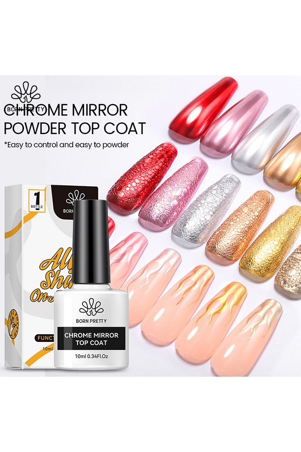 10ml MIRROR TOP COAT (KROM İNCİ AYNA TOZU İÇİN TOP COAT) - 2
