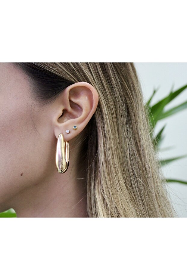 أقراط قطرة ذهبية - 1