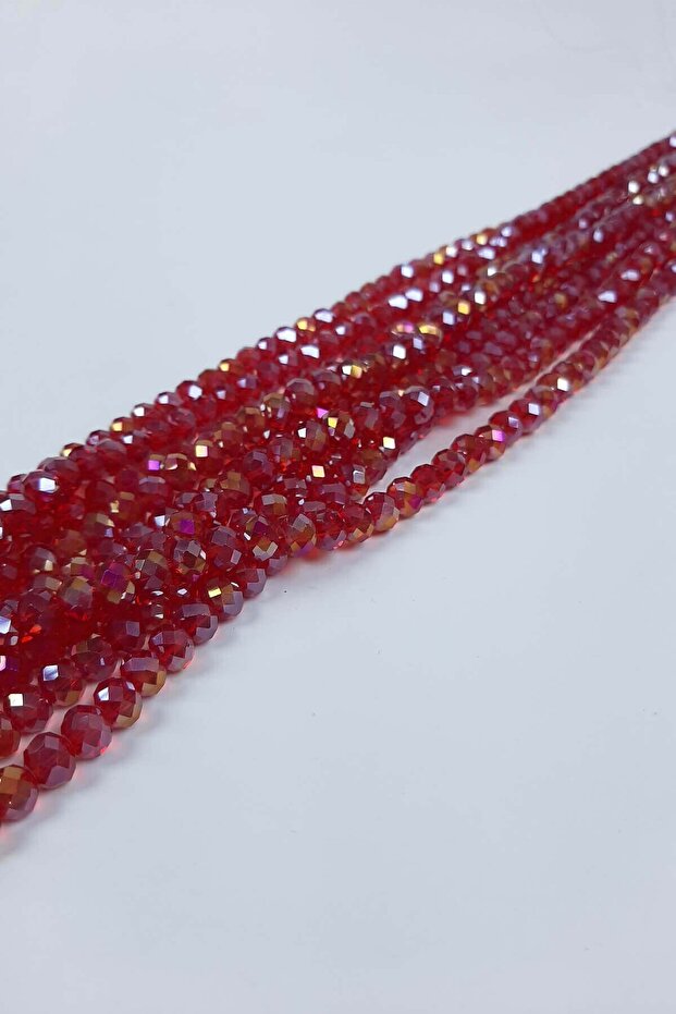 Beads Assortment Red Crystal Beads 8 mm – Beads, Stylish Design, Women's Accessory – Beads – Bonc