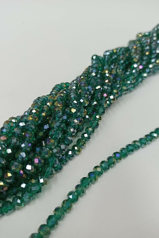 Beads Assortment Emerald Green Crystal Beads 6 mm – Beads, Stylish Design, Women's Accessory – Beads –