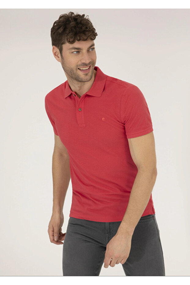 Slim Fit Polo Yaka Basic Tişört - 1