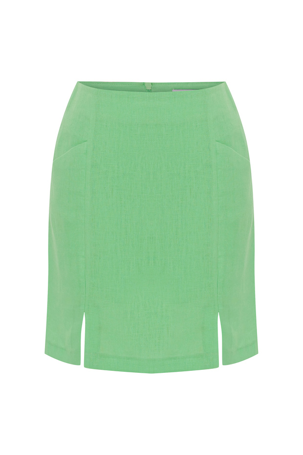 Kısa Keten Etek - 7