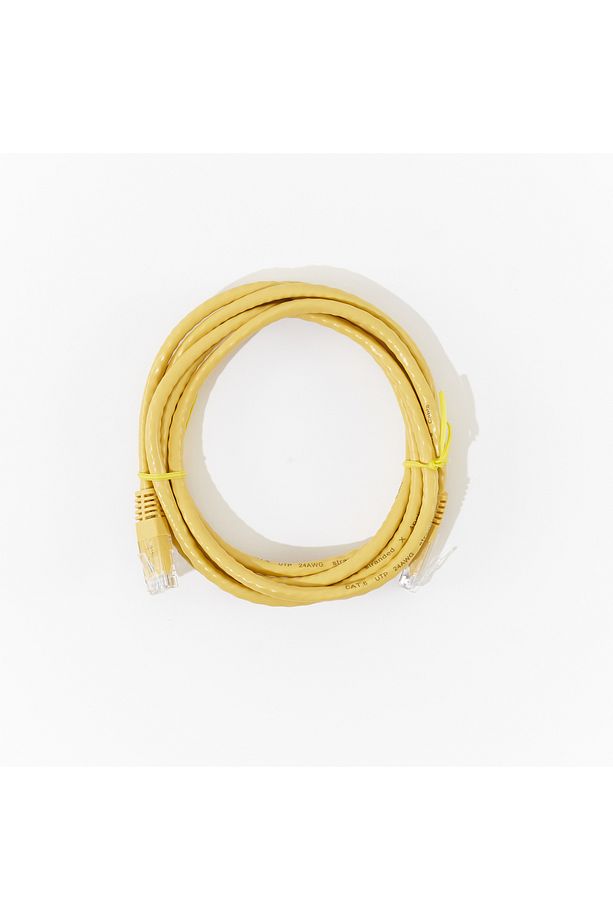 Cat6 UTP Patch Kablo, Ethernet Kablosu, 1Gbit Hızında Veri İletimi, İnternet Kablosu, Sarı, 2Mt - 1