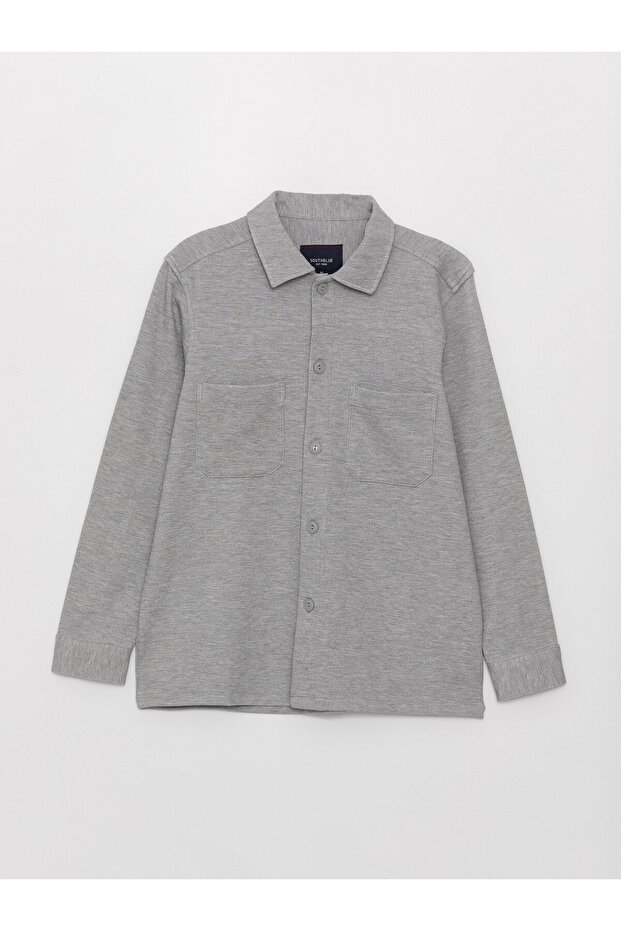 Rahat Kalıp Uzun Kollu Erkek Gömlek Ceket - 1