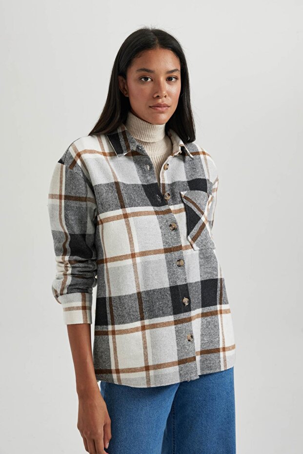 Flanel Uzun Kollu Gömlek R3725az23wn - 4