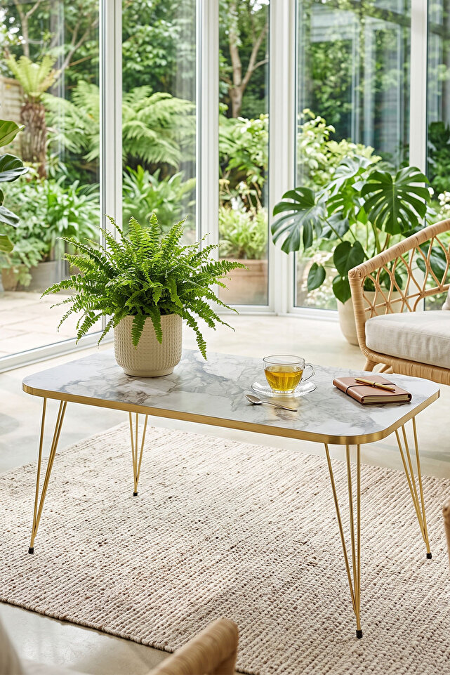 Coffee Table Kr Gold Efes Wire