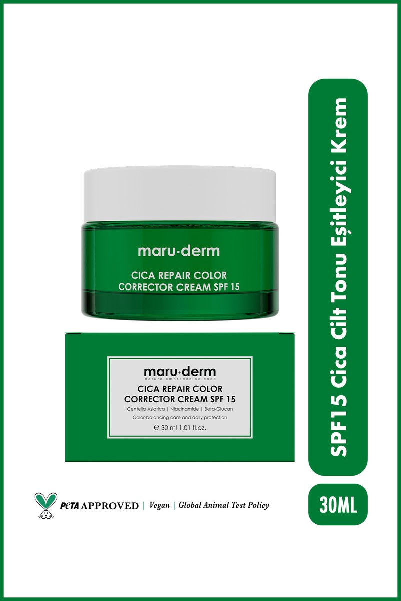 Maru.Derm Cica Cilt Tonu Eşitleyici Krem 15 SPF - 30 ML