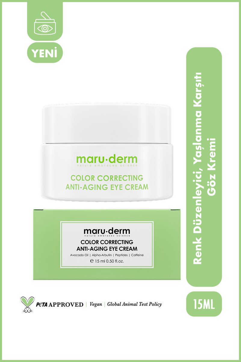 Maru.Derm Avokado Kırışıklık Karşıtı, Nemlendirici ve Aydınlatıcı Göz Çevresi Kremi 15 ML
