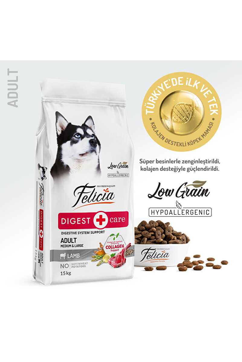 Felicia Aztahıllı Kuzulu M/large Breed Hypoallergenic Yetişkin Köpek Maması 15 Kg