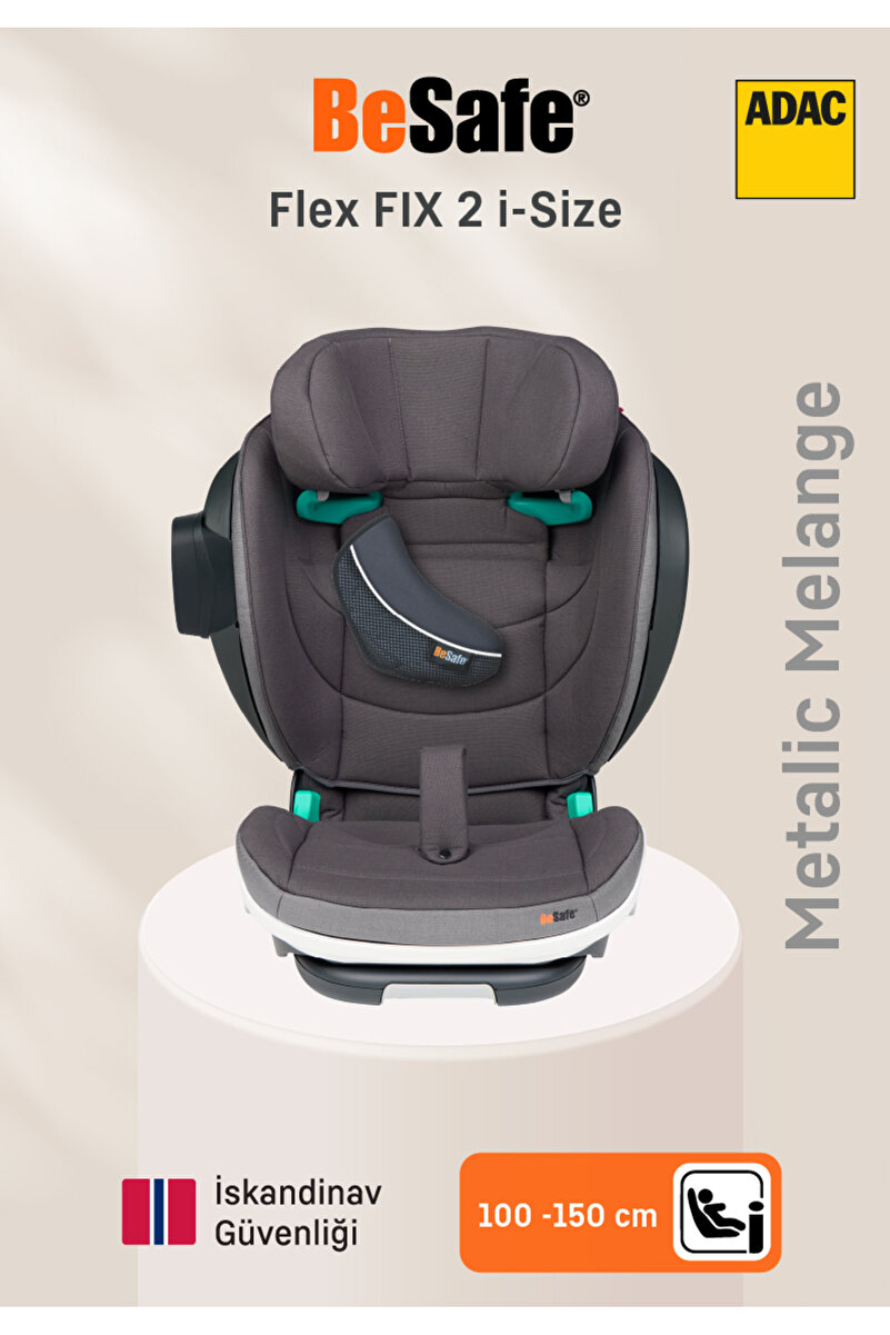 Besafe Flex Fıx 2 15-36 Kg Isofixli Oto Koltuğu Metalic Melange