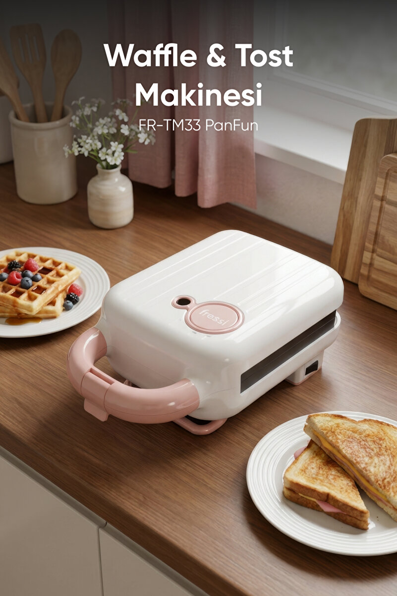 Fressi Tost Ve Waffle Makinesi | Çıkarabilir Yapışmaz Plakalı | 5 Ayrı Plaka | Fr-tm33 Panfun