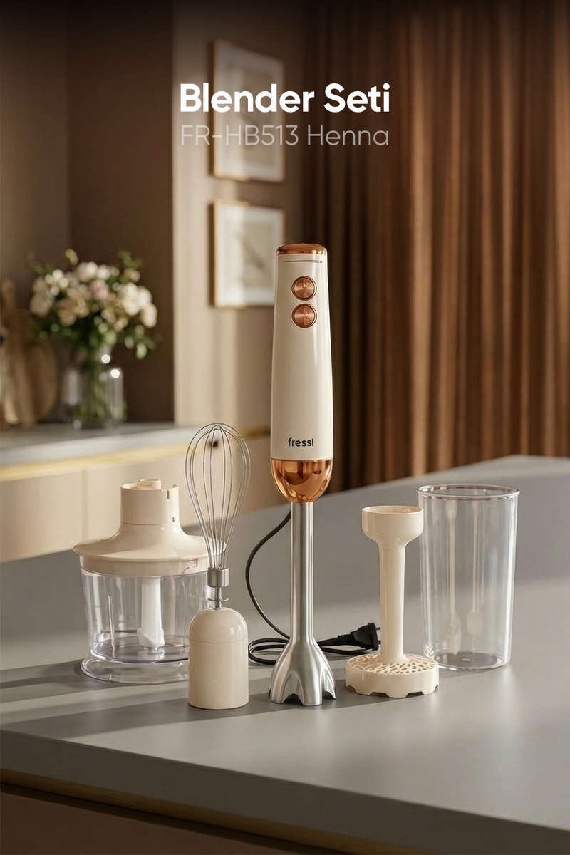 Fressi El Blender Seti 1200 W FR-HB513 Henna Krem