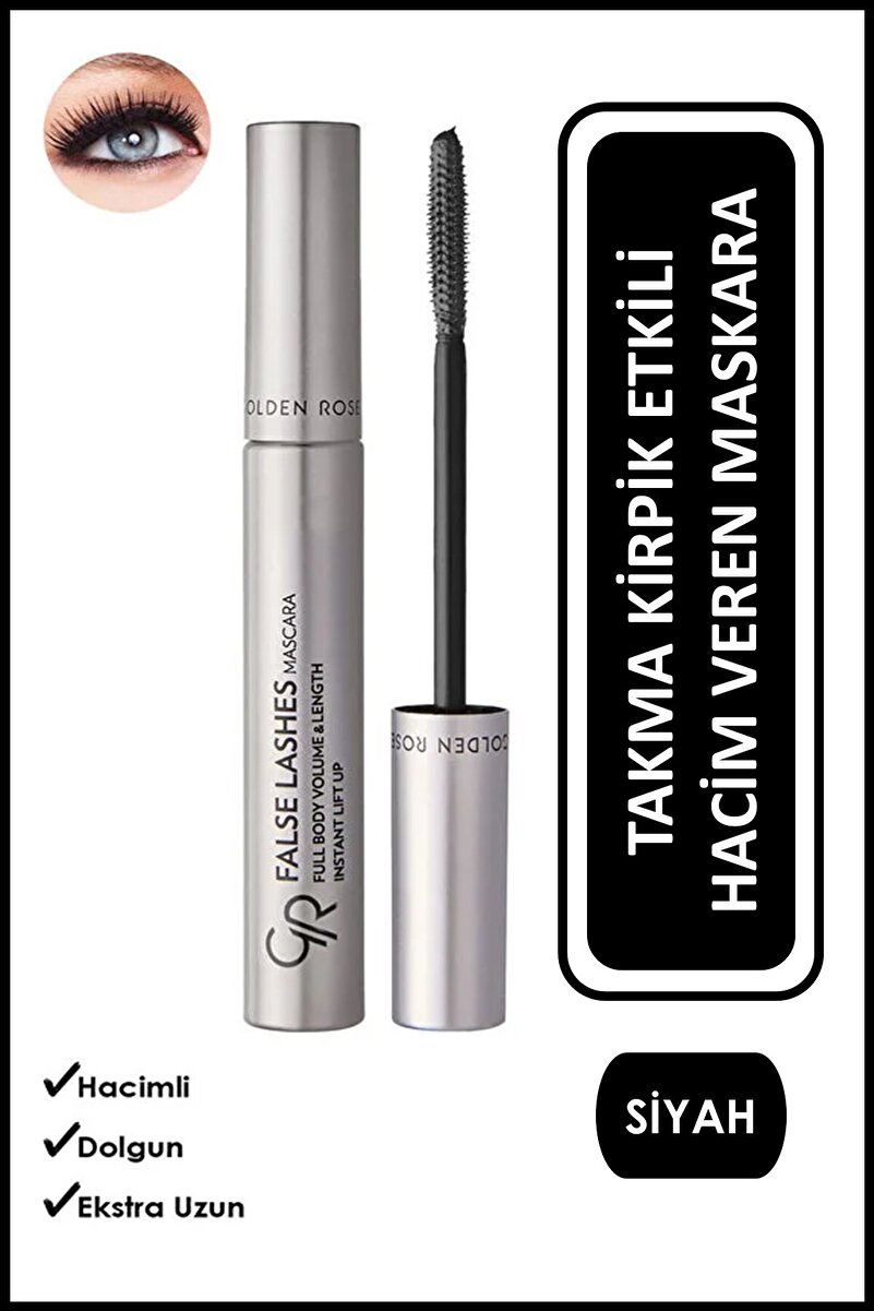 Golden Rose False Lashes Mascara - Black - Hacim ve Uzunluk Veren Siyah Maskara