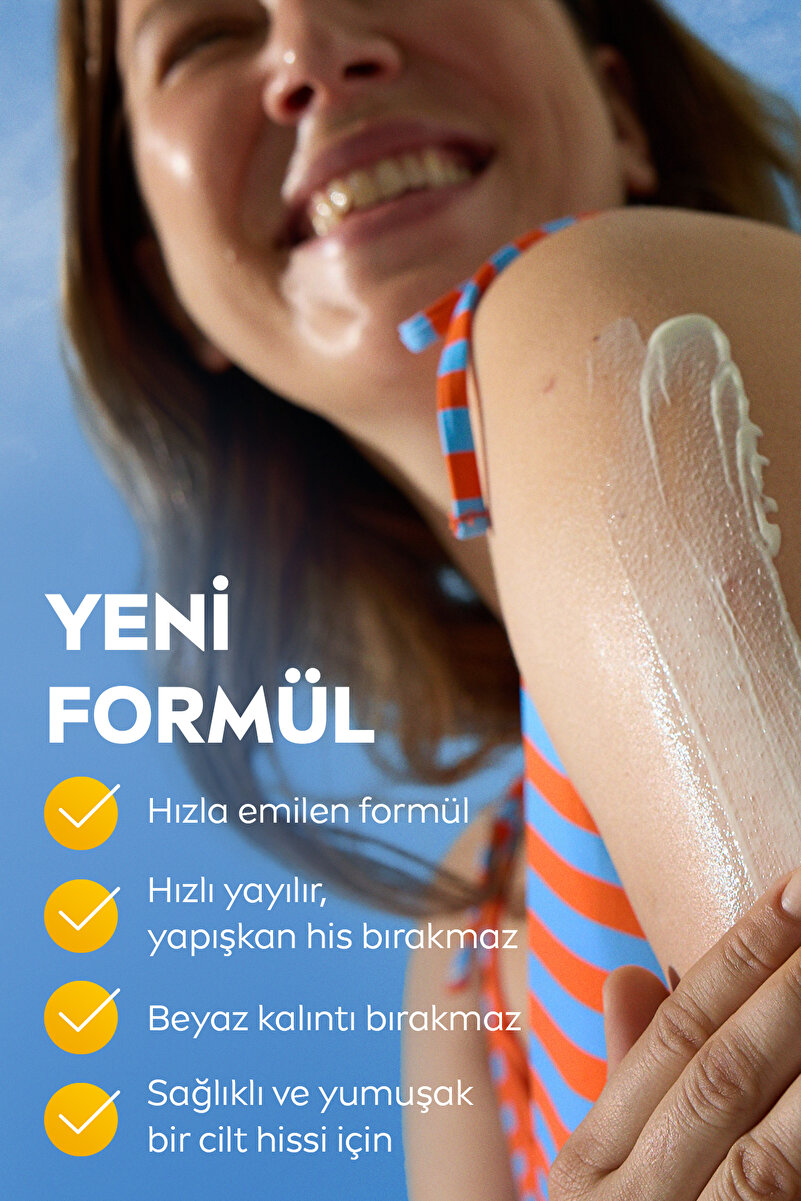 NIVEA SUN SPF50 Güneş Koruyucu Vücut Losyonu 200ml, Nemlendirici, Suya Dayanıklı, Anında UVA UVB Koruması