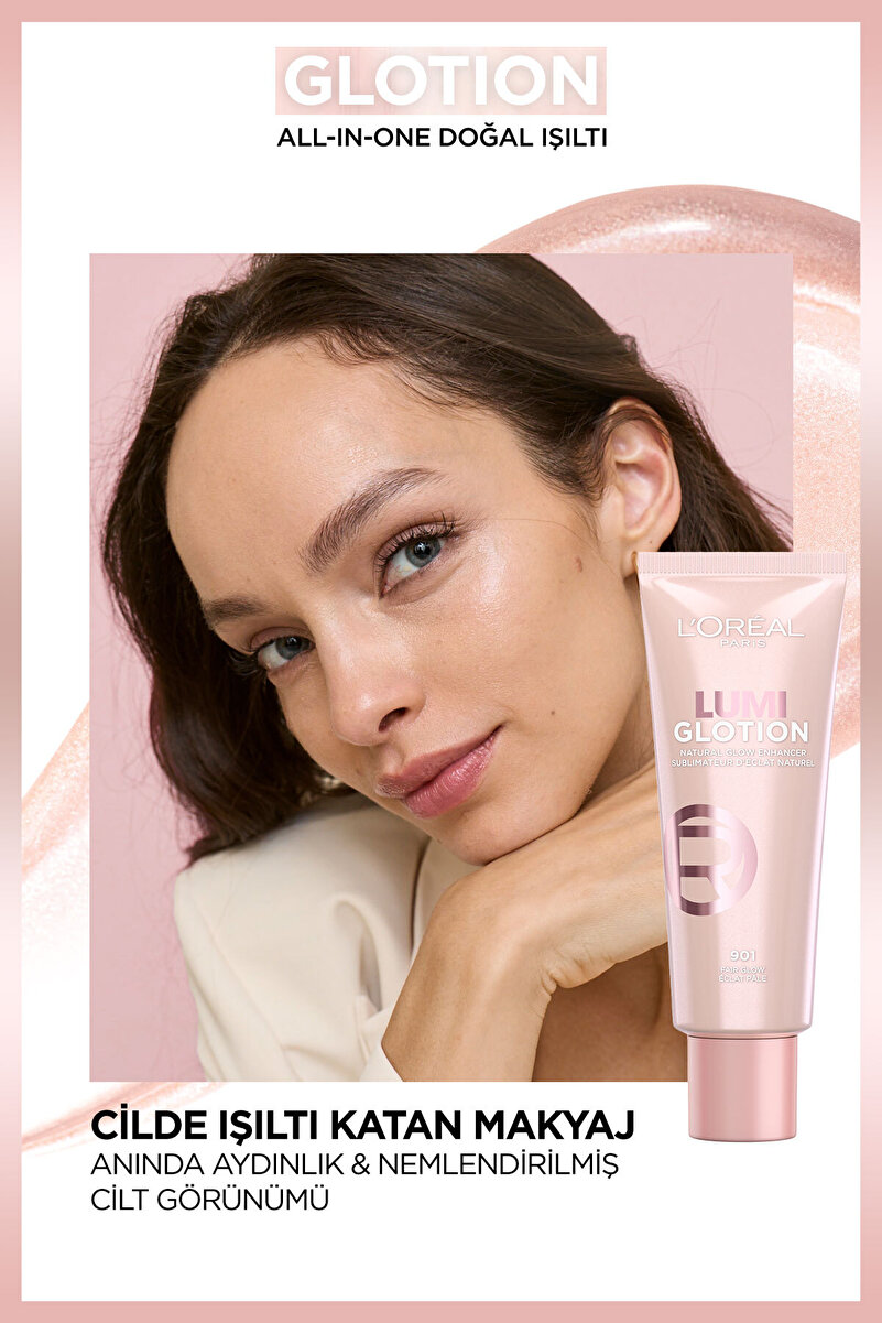 L'Oreal Paris Glotion All-in-one Doğal Işıltı 901 - Fair Glow 40 ml, Aydınlatıcı & Mini Lash Sensational Maskara