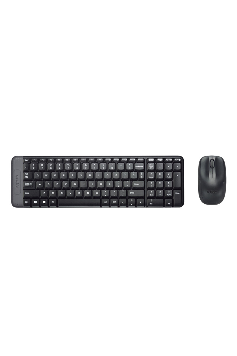 logitech MK220 Kablosuz Türkçe Q Klavye Mouse Seti, Siyah 920-003163