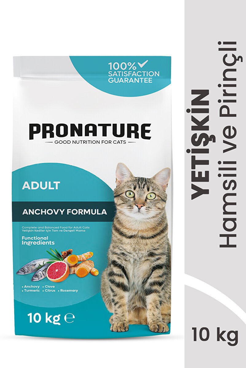 Pronature Yetişkin Kuru Kedi Maması (Daily Protect) - Hamsili ve Pirinçli - 10 KG