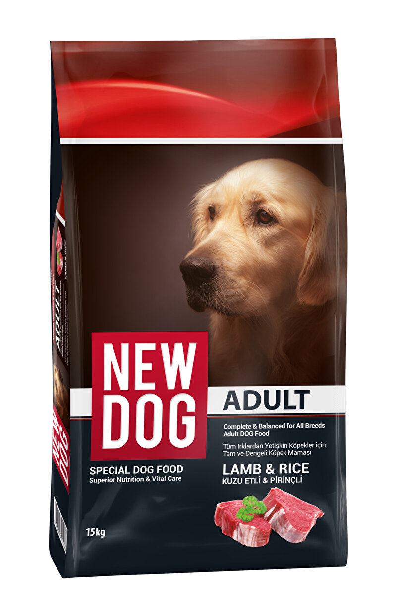 New Dog NewDog Kuzu Etli Pirinçli Yetişkin Köpek Maması 15 kg