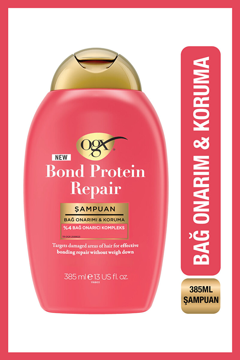 OGX Bond Protein Repair Bağ Onarıcı Sülfatsız Şampuan 385 ml