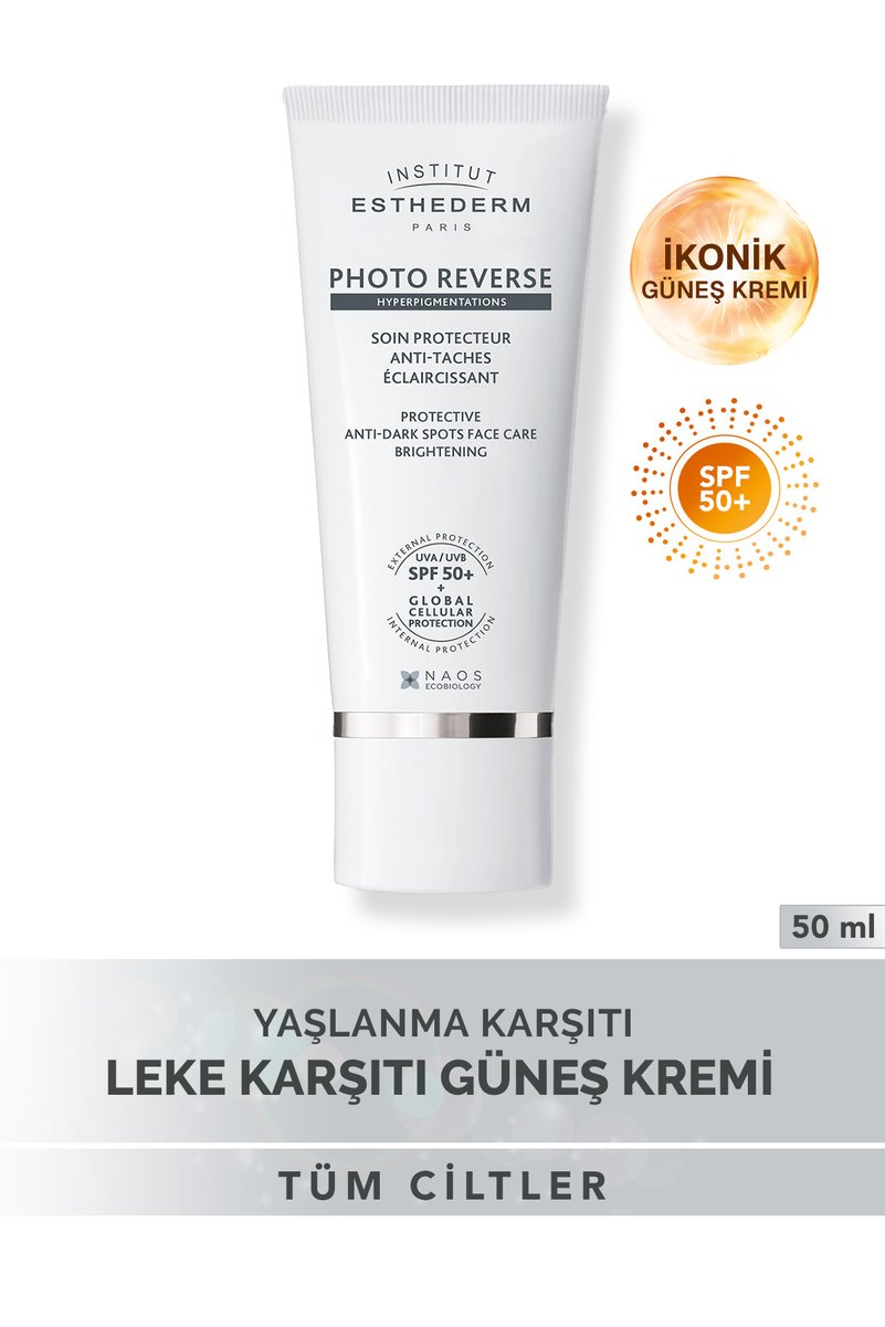 Institut Esthederm Photo Reverse Leke ve Ton Farklılıkları İçin Güneş Koruyucu Krem 50 ml