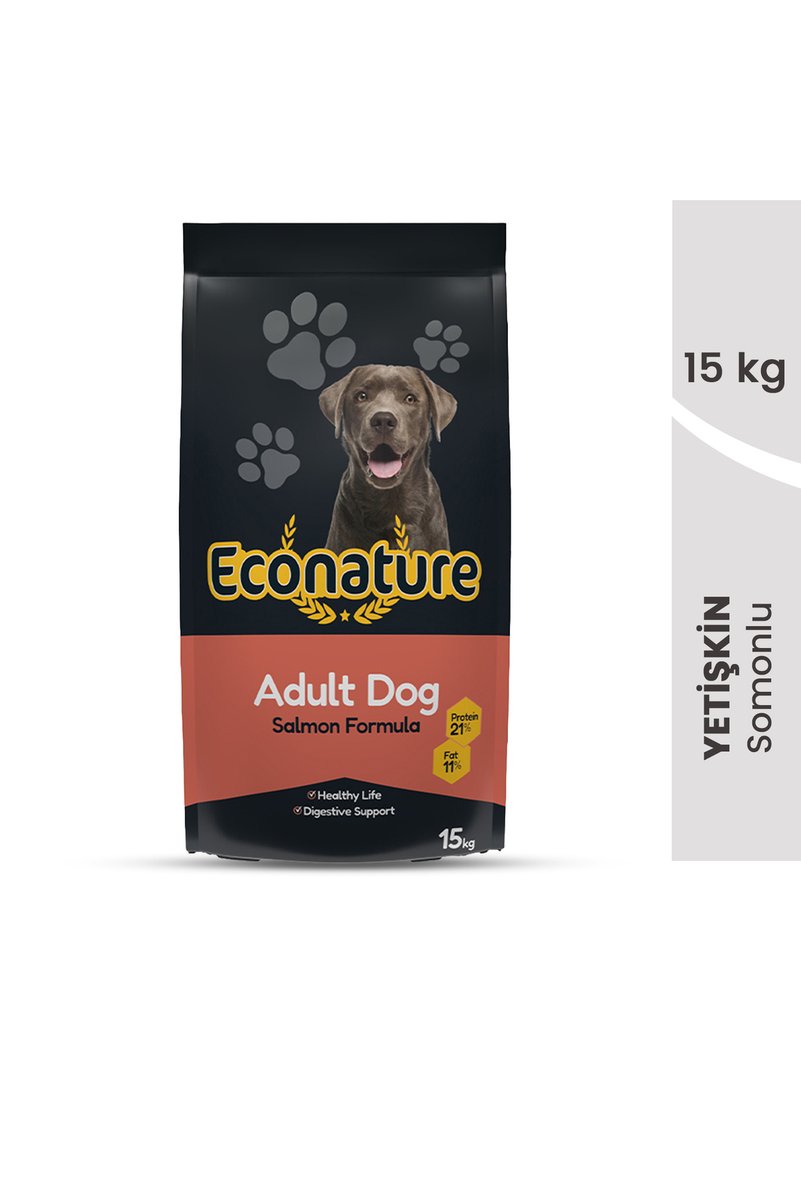 Econature Plus Yetişkin Kuru Köpek Maması - Somonlu - 15 KG