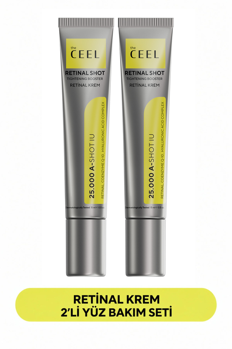 The Ceel 2'li Retinal Shot %0,1 Onarıcı&Aydınlatıcı Booster Krem Azelaic Acid, Q10, 7x Hyalorunic Acid 15 ml
