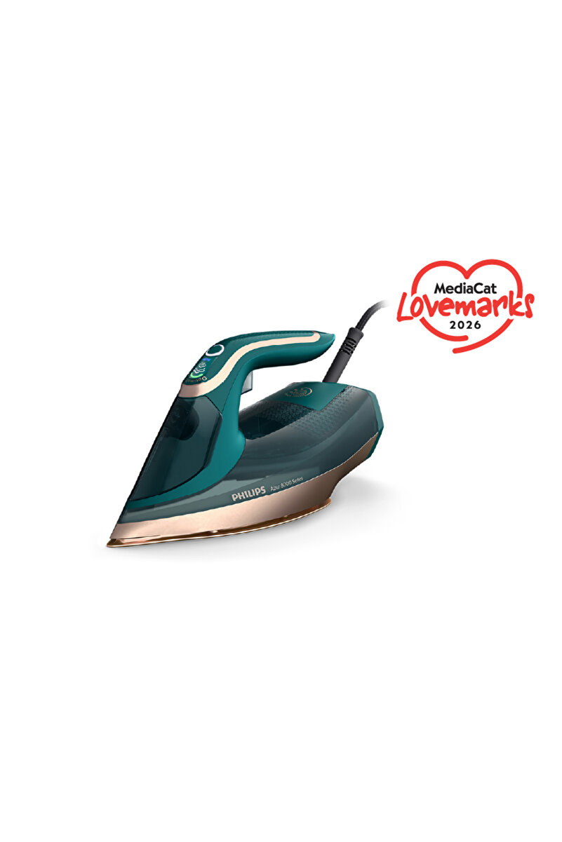 Philips 8000 Serisi Azur Buharlı Ütü, Sıfır Yanık, 240g Turbo şok buhar, 80 g/dk, 3000W, DST8030/70