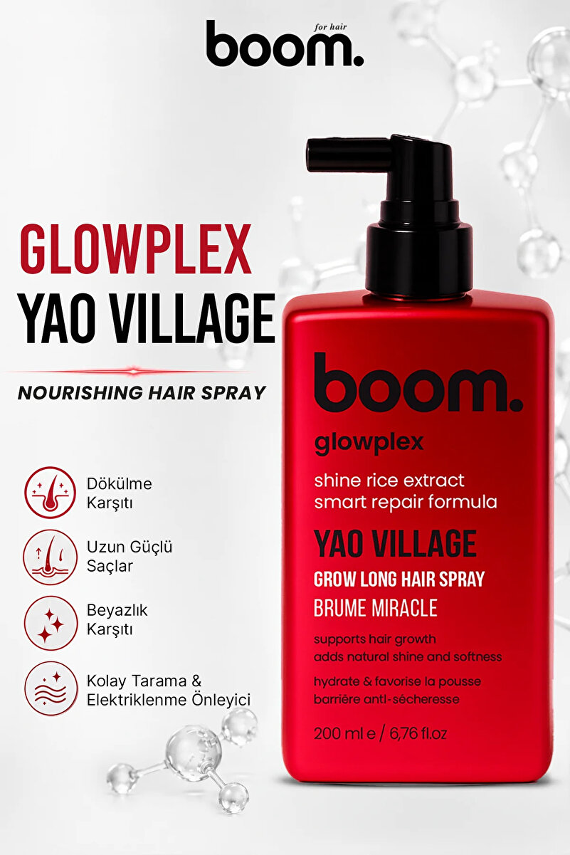 BOOM Yao Village(Köyü) Uzamayı Destekleyen ve Dökülme Önleyici Saç Spreyi
