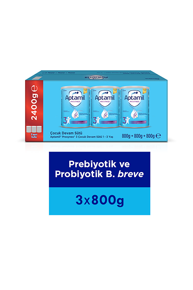 Aptamil Prosyneo 3 Prebiyotikli Probiyotikli Devam Sütü 800x3 Gr