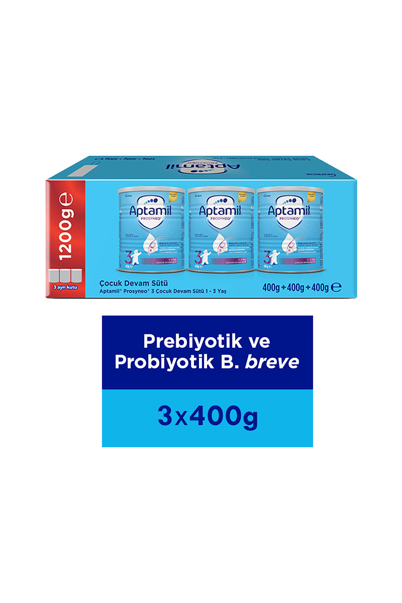 Aptamil Prosyneo 3 Prebiyotikli Probiyotikli Çocuk Devam Sütü 400Gx3