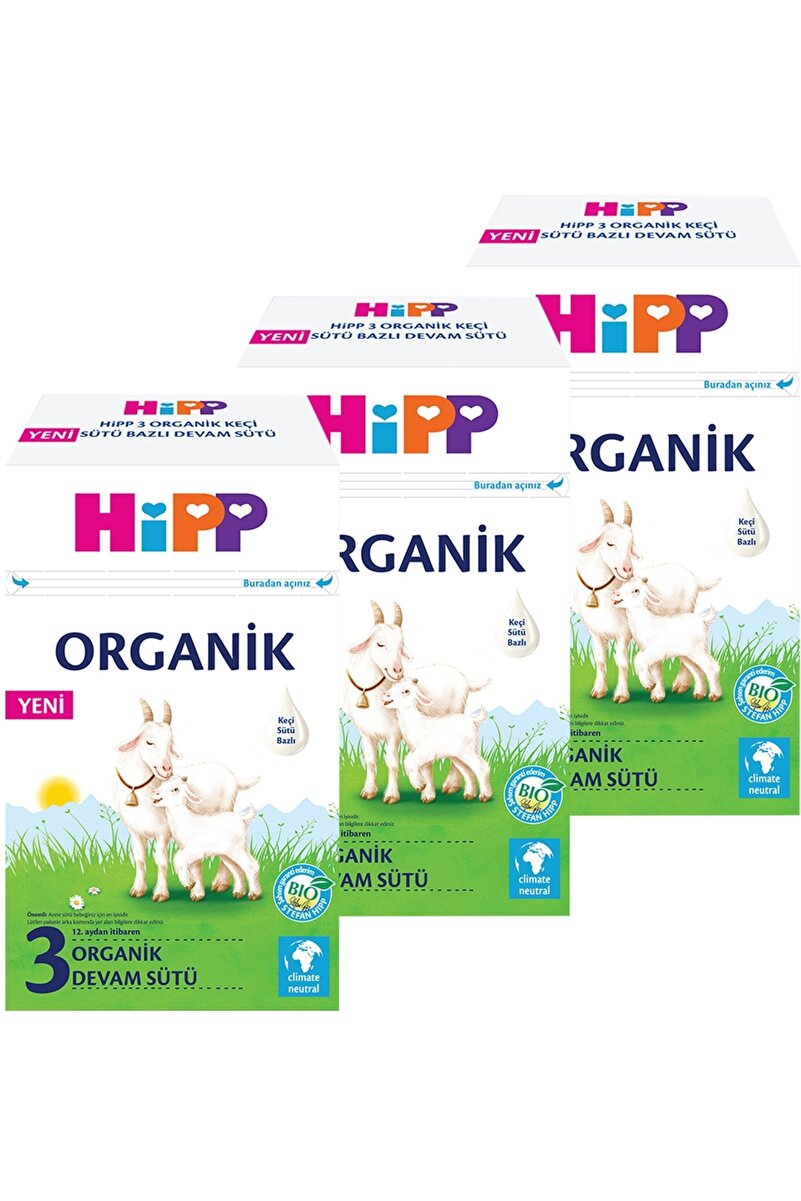 Hipp 3 Organik Keçi Sütü Bazlı Devam Sütü 400 gr X 3 Adet