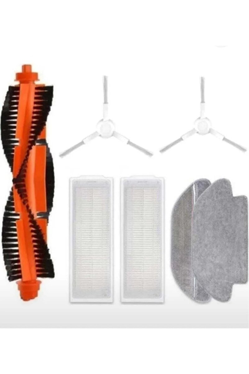 Xiaomi Mi Mop Pro STYTJO2YM Ana Fırça ,2 hepa filtre , 3 Kollu Yan Fırça Seti-7 Parça
