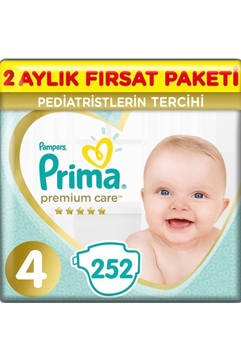 Prima Bebek Bezi Premium Care 4 Beden 126 Adet Aylık Fırsat Paketi X 2 Adet