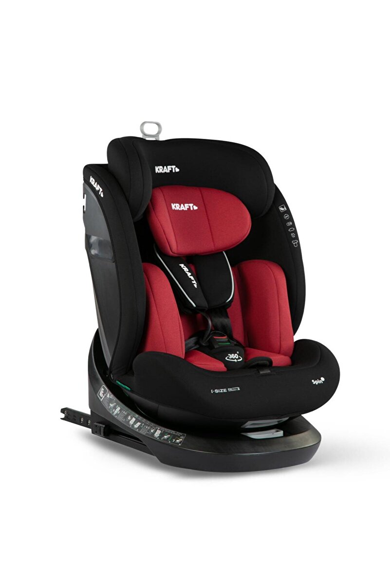 Kraft Spin i-size (40-150 cm) 0-36 Kg Oto Koltuğu Kırmızı