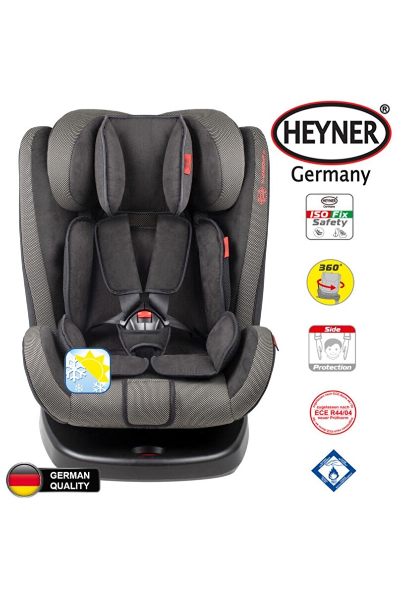 Heyner Kids Infiny Twist 0-36kg Isofix Oto Koltuğu ( 360° Dönebilir) Siyah