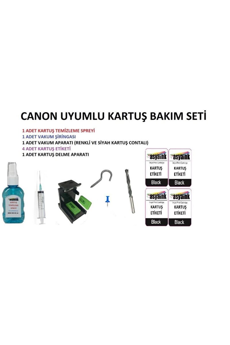 Asyaink Canon Kartuş Uyumlu Vakum Aparatı Ve Bakım Seti