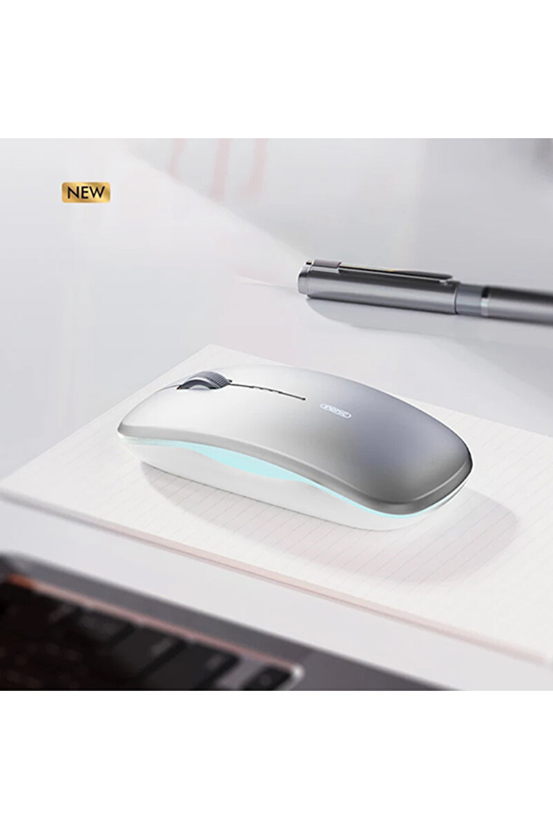 INPHIC İNPHİC M5 Kablosuz Fare, Şarj Edilebilir Sessiz Kullanım 2.4G Işıklı USB Mouse GÜMÜŞ