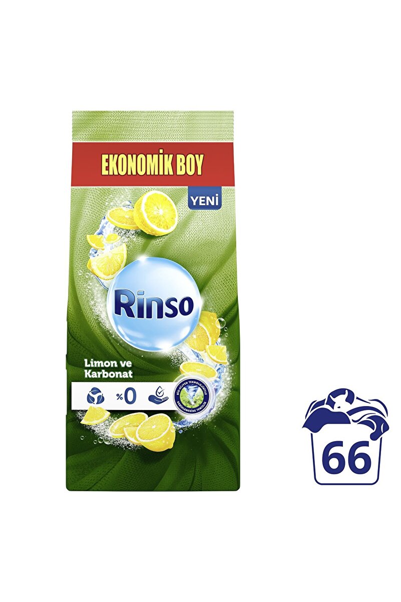 Rinso Toz Çamaşır Deterjanı Limon ve Karbonat Renkliler ve Beyazlar İçin 10 KG x1