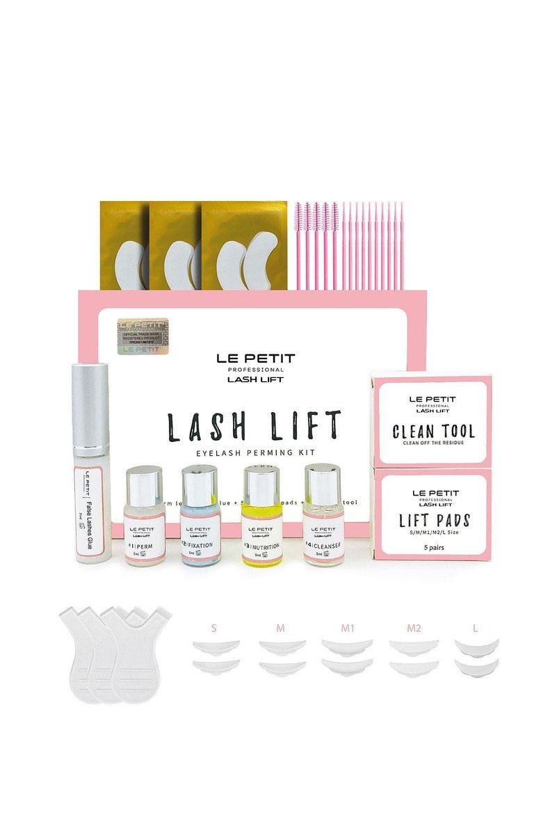 Le Petit Professional Lash Lift Kirpik Lifting-Kirpik Perma Seti (Full Set) I Pro Salon Etkisi, Evde 10 Dakikada Lifting & Kaş Laminasyonu