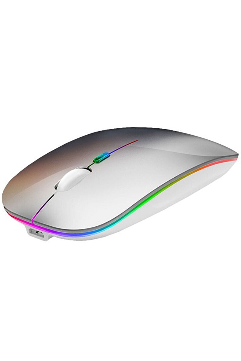 Everest Smw-306r Gümüş 800/1200/1600dpi Şarjlı Mouse Kablosuz Mouse Rgb Süper Sessiz Mouse