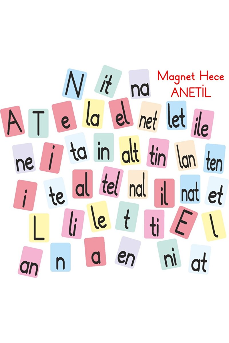 Okhool Anetil Magnet Heceler - Yeni Müfredat - 1.Grup Sesler 40 Adet