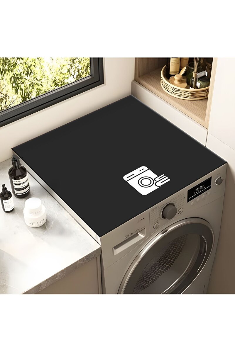 Getcarpet Çamaşır Makinesi Kurutma Makinesi Örtüsü Koruma Pedi Sıvı Geçirmez Matı Kaymaz Yıkanabilir