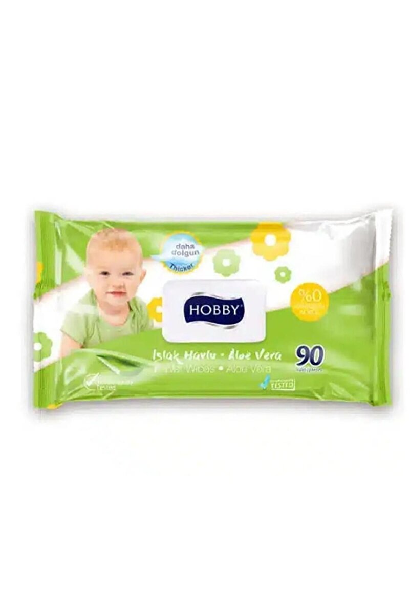 Hobby Islak Havlu Aloe Vera Özlü Kapaklı 1 paket