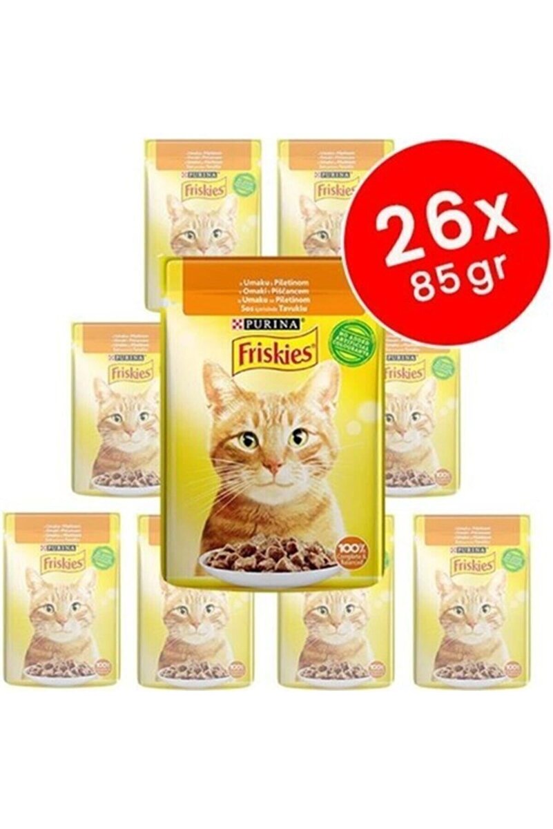 Friskies Tavuklu Yetişkin Kedi Konservesi 26x85 Gr Friskies