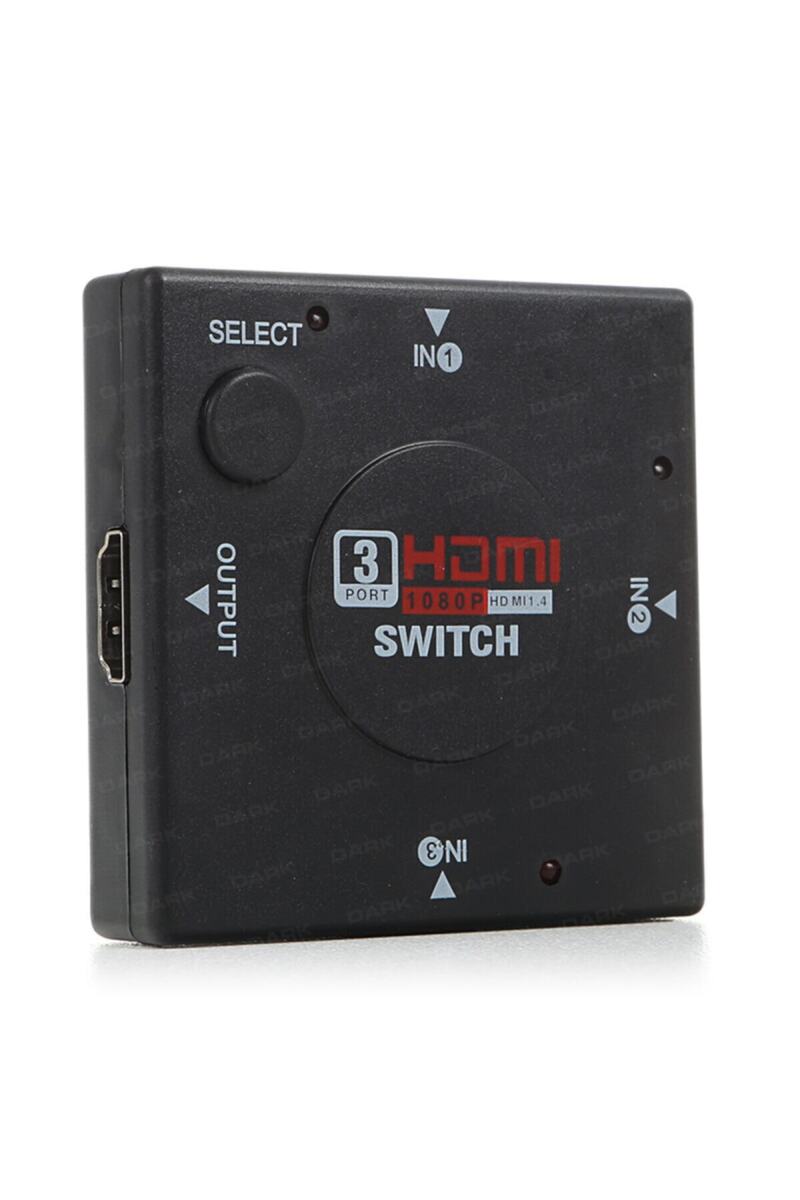 Dark Full Hd 3 Gırıs 1 Cıkıslı Hdmı Swıtch (secıcı) DK HD SW3X1