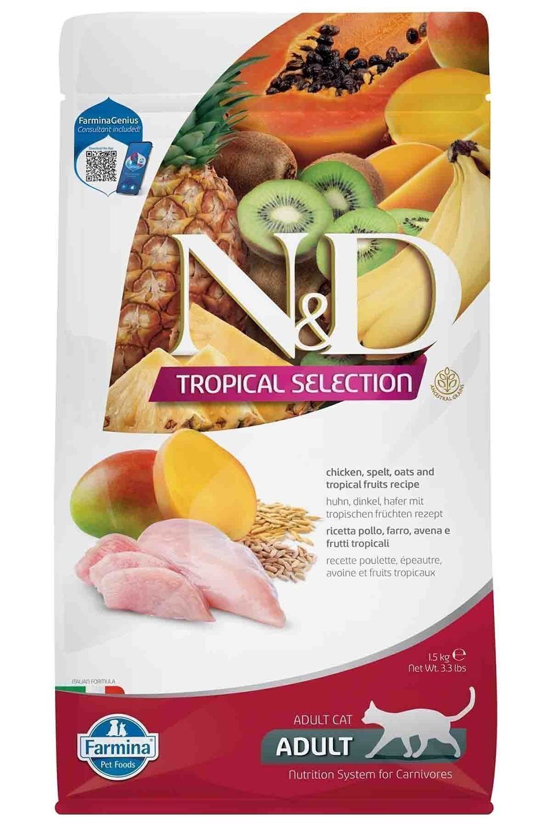 N&D Nd Tropical Selection Tavuklu Yetişkin Kedi Maması 1,5kg